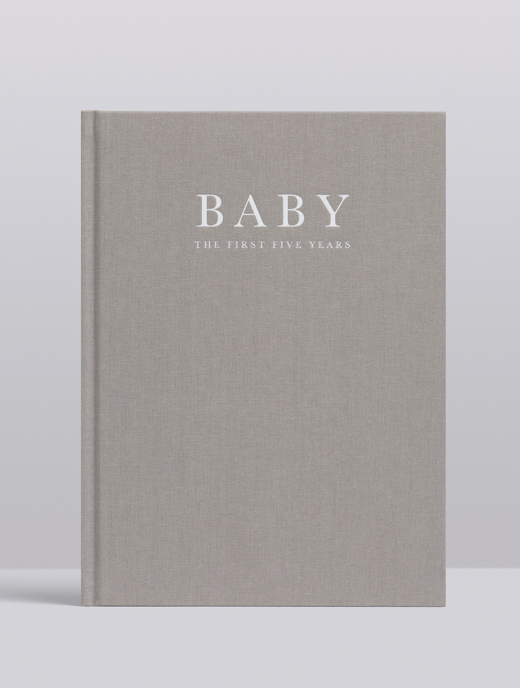Baby record book journal in grey
