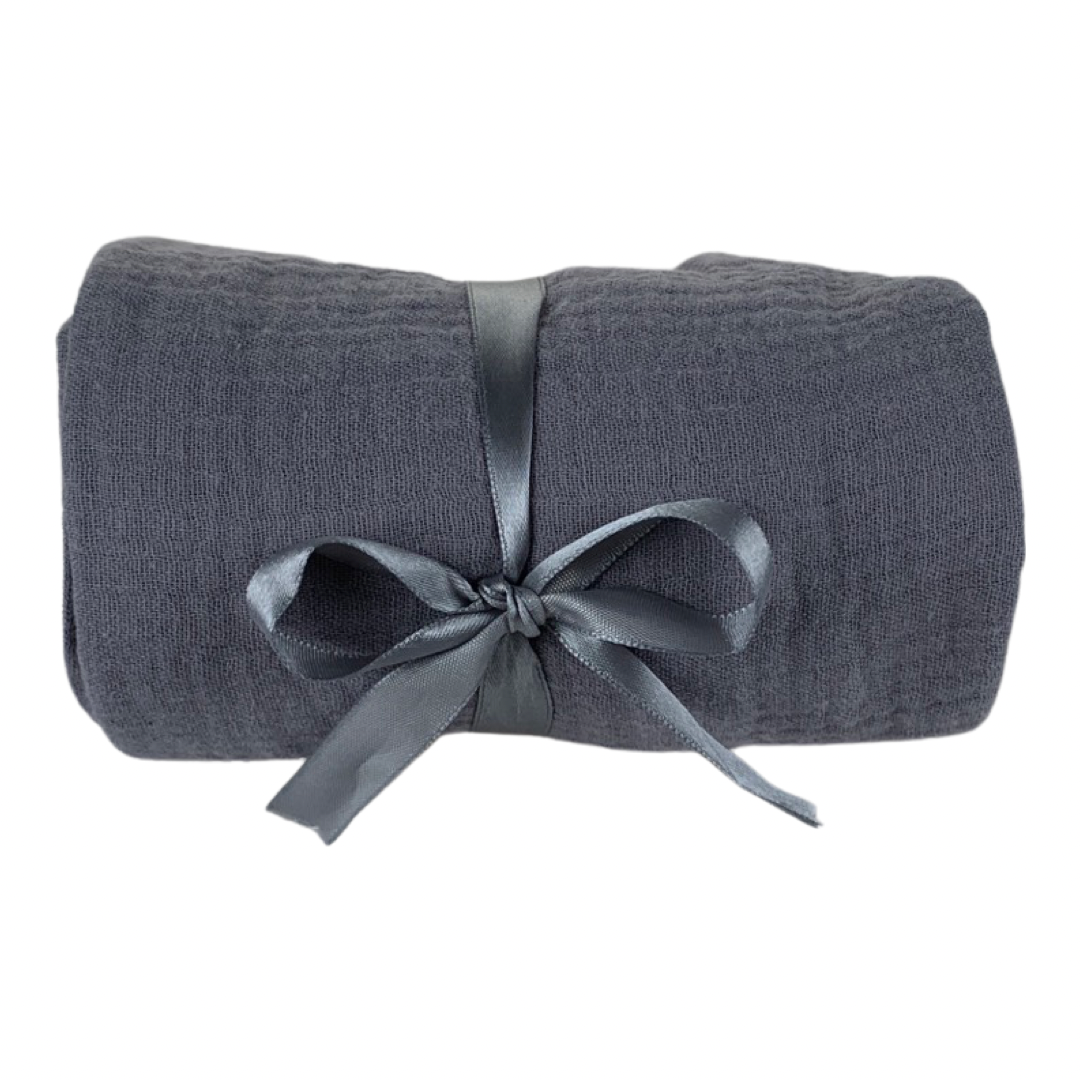100% cotton grey baby muslin