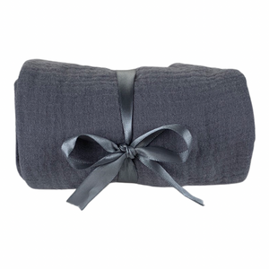 100% cotton baby muslin in grey