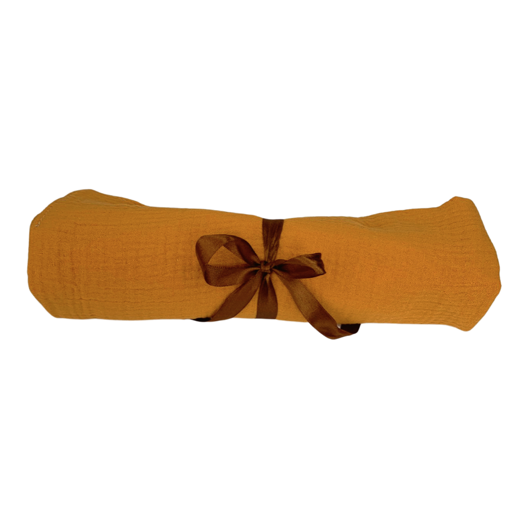 100% cotton mustard baby muslin