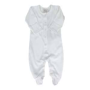 100% organic cotton baby grow in white by Little Green Radicals