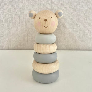 Wooden bear stacking toy