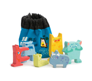 Third Birthday Gift Box with Monster Stacking Toys