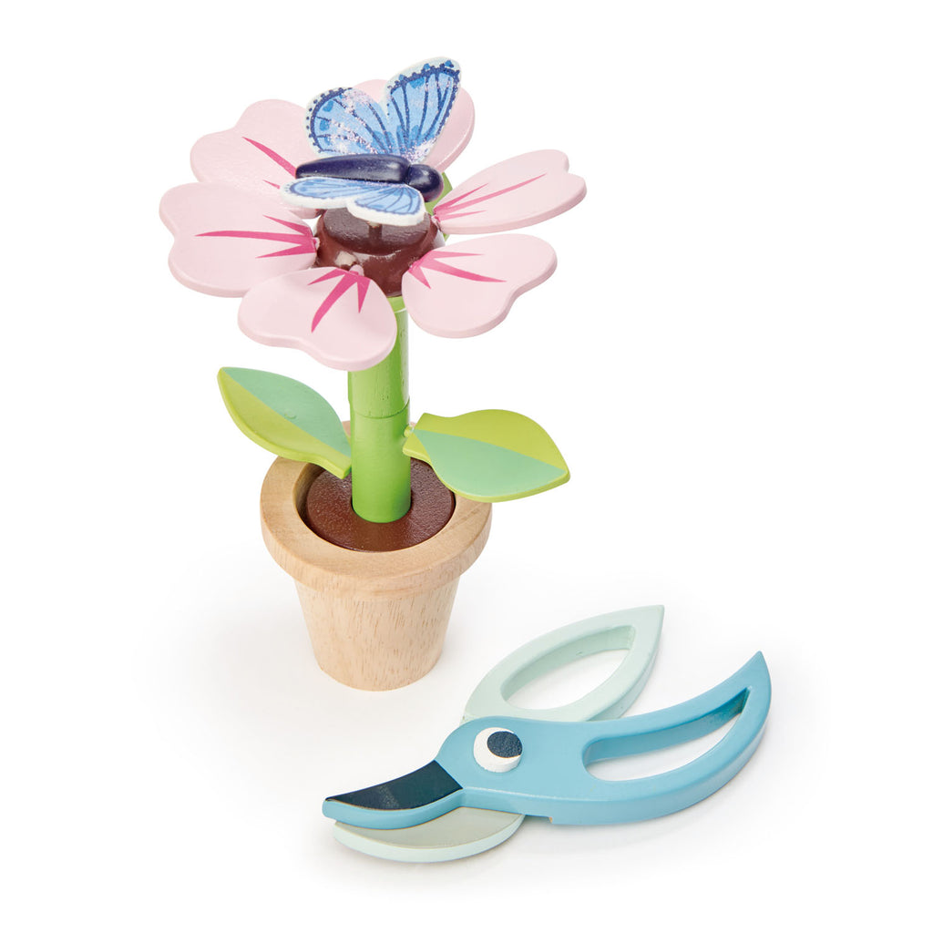 Wooden flower set