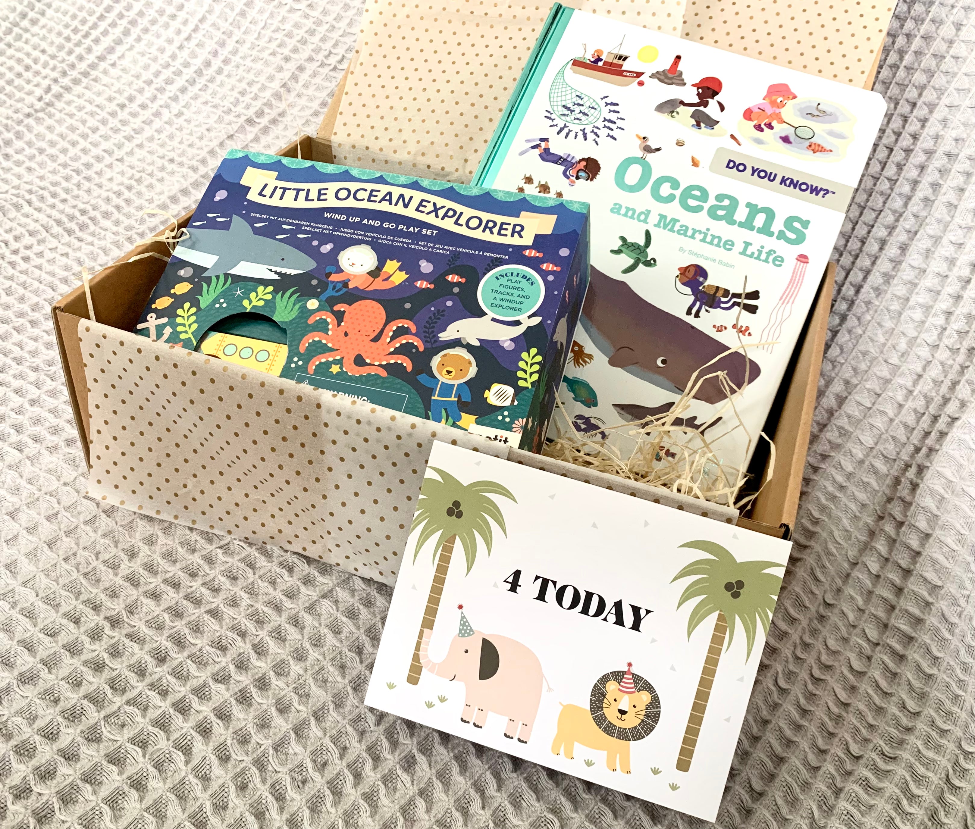 Fourth Birthday Ocean Gift Box