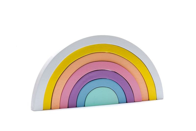 Wooden Rainbow in Pastel Colour