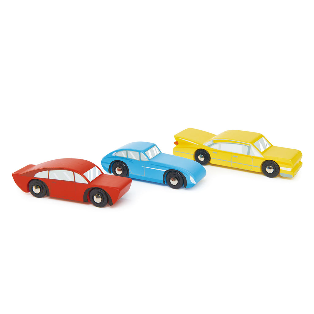 Wooden retro car set by Tender Leaf
