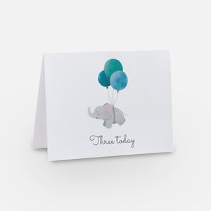 Three Today Birthday Card